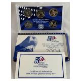 2004 State Quarters Proof Set - original package with COA
