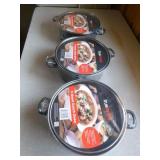 3 True Living 5 Quart Dutch Ovens