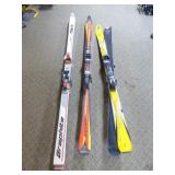 3 Sets of Down Hill Skis