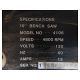 Pro-Tech 10" Bench Saw