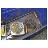 Assorted Tools - Hammers, Breaker Bar, Tape Measures, Combination Locks