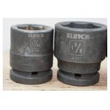 Klutch 3/4" Drive SAE Impact Sockets - 1-1/16"-1-7/8"
