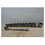 S-K 3/4" Drive Sockets and Extensions - 7/8"-2"