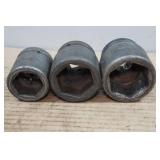 Snap-On Tools 1" Drive Impact Sockets - 1-3/8", 1-3/4", 1-7/8"