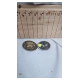 Pair of Belt Buckles-Hunting Dog and Deer