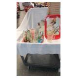Coca Cola Trays, bottles, Glasses, Pewter Collectible