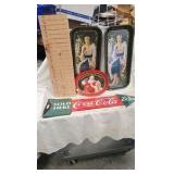 Coca Cola Trays and Nostalgic Metal Sign