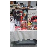 Coke Picture, Bottles, Bucket, Tins,