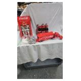 Coke Silverware Set, Semi and Trailer, Nascar Themed Bottles