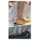 Vintage Dishes and Wood Bowl as Pictured