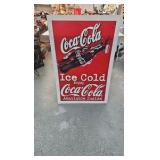 Coca Cola Advertising Sign w/Sample Stand, and Shelf Brackets