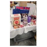 Coke Clock, Pitcher, Bottles, Cards