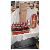 Coca Cola Themometer, Bottle Opener, 4 cases bottles