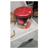 Brass Ice Tong Paper Towel Holder and Coke Tin