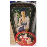 Coca Cola Trays and Nostalgic Metal Sign