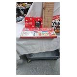 Coca Cola Checkers, Monopoly, Light Set, Minature Decorative Bench