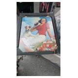 Coca Cola Pitcher and Glass Platter