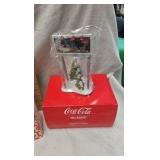 Coke Bear Figures, Snow Village Billboard- Soda Fountain