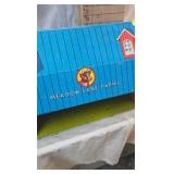 Meadow Lane Farm Tin Lith Barn and Die Cast Toy