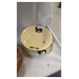 Vintage Dishes and Wood Bowl as Pictured