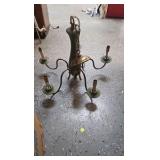 Vintage Chandelier and basket lot