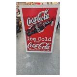 Coca Cola Advertising Sign w/Sample Stand, and Shelf Brackets
