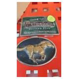 Heinekin and Horse Belt Buckles