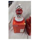 Coca Cola Clock and Rotatin Polar Bear Figure
