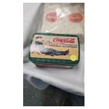 Coca Cola Napkins, tins, wood décor sign, wallets