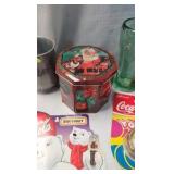 Coca Cola Die Cast, pewter mug, tins, glass, yo-yo etc