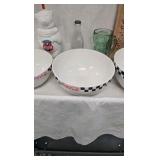 Set of Coke Mixing Bowls, glasses, etc