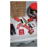 Coke Trinkets, Stapler, bottle opener, flashlight, etc
