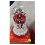 Coca Cola Clock and Rotatin Polar Bear Figure
