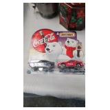 Coca Cola Die Cast, pewter mug, tins, glass, yo-yo etc