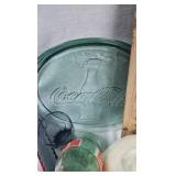 Coca Cola Pitcher and Glass Platter