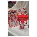 Coca Cola Bears and Snow Village Delivery Truck and Men