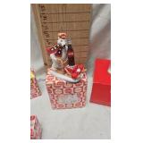 Coke Bear Figures, Snow Village Billboard- Soda Fountain