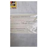 Coca Cola Memorbillia including Vintage Check