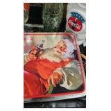 Coke Clock, Goblet, Tin, and Books