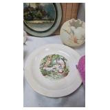 Ruffled Table Vase, Various Vintage Dishes