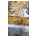 Lot of Cardboard and Wood Pencil/Trinket Boxes