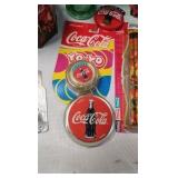 Coca Cola Die Cast, pewter mug, tins, glass, yo-yo etc