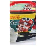 Coca Cola Picture, trays, action bank, stuffie