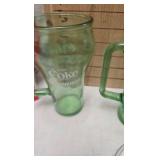 Coke Delivery Truck from Snow Village and Glasses