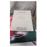 Coca Cola Clock, Shotglasses, Santa Musical Bank w/box