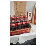 Coca Cola Themometer, Bottle Opener, 4 cases bottles