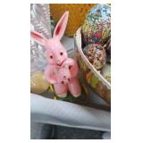 Vintage Easter Lot with Glass Woven Basket