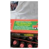 Vintage Coke Bottles with 2001 Holiday Dual Classic Carrier