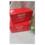 Coke Delivery Truck from Snow Village and Glasses