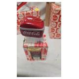 Coke Bear Figures, Snow Village Billboard- Soda Fountain